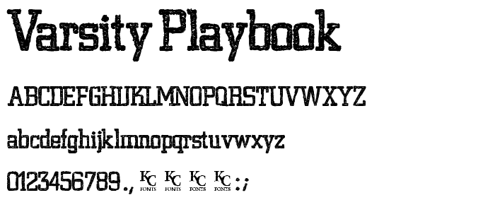 Varsity Playbook font